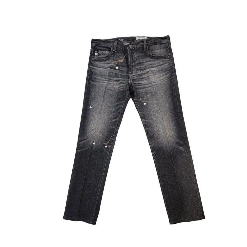 AG Adriano Goldschmied The Dylan Mens Dark Blue Demin Jeans Size 36 Stretch